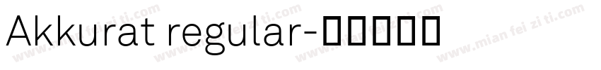 Akkurat regular字体转换
